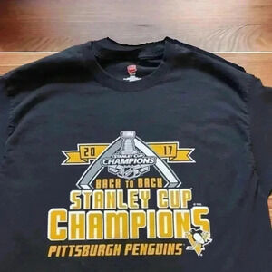 Pittsburgh Penguins Stanley Cup Champions shirt Men’s large Hanes 2017 #NFL